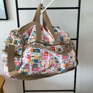 Lesportsac robot bag duffel weekender new